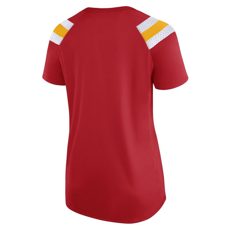 NFL Kansas City Chiefs Women&#39;s Authentic Mesh Short Sleeve Lace Up V-Neck Fashion Jersey, 3 of 4