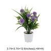 Unique Bargains Artificial Plants Carnation Flower Pot Plastic 3.74"x3.74"x12.6" 1 Pc - 3 of 4