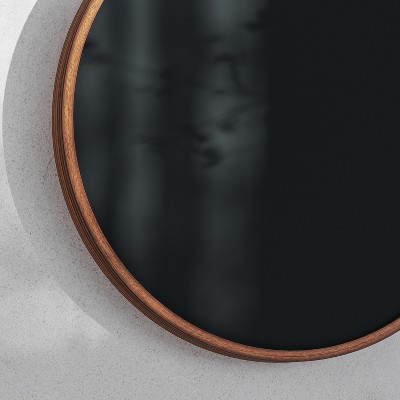 Rustic Brown Round Magnetic Chalkboard with Pine Wood Frame