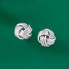 Ross-Simons 14kt White Gold Textured and Polished Love Knot Stud Earrings - 3 of 4
