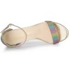Allegra K Women's Gradient Glitter Chunky Heels Sandals - 4 of 4