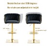 Black Vintage Bar Stools Set of 2, Bar Height Dining Chairs - 2 of 4