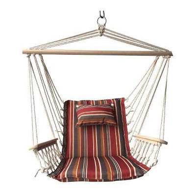 Hanging Hammock Chair with Wooden Arms Striped - Backyard Expressions
