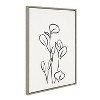 Kate and Laurel Sylvie Botanical Sketch Print No 3 Framed Canvas by The Creative Bunch Studio, 23x33, Gray - 2 of 4