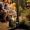 Outsunny 22.8" Outdoor Water Fountain, 3-Tier Floor Standing Resin Bears on Log Waterfall Fountain with LED Lights, Pump - 3 of 4