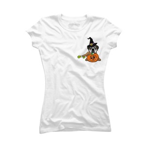 Junior's Design By Humans Halloween Boxer Dog By TreeHouses T-Shirt - 1 of 3