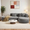 Modern 107.5'' L-Shaped Chenille Sectional Sofa with 4 Cushions, Wide Stitching Design, No Assembly Required - 2 of 4