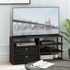 Furinno Simple Design TV Stand Entertainment Center Hold up to 50" TV with Storage Shelves & 2 Bins,Walnut - 2 of 4