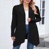 Women's Lightweight Cardigan Sweaters Open Front Long Sleeve Casual Loose Thin Cardigans - 4 of 4
