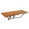 Home Aesthetics 36" ADA Compliant Shower Seat Teak Wood Folding Bench Wall Mounted Coated Modern - 2 of 4