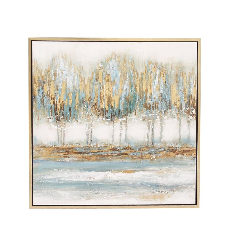 Canvas Tree Framed Wall Art with Gold Frame Blue - Olivia &#38; May, 5 of 6