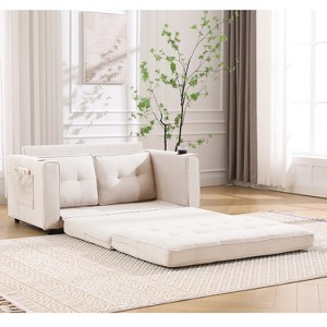 Gulches Upholstered Futon Sofa Convertible Sofa bed - 1 of 4