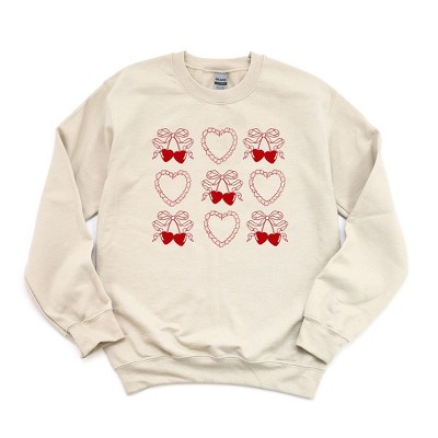 Simply Sage Market Women's Graphic Sweatshirt Ruffle Heart Coquette Chart