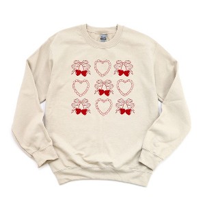 Simply Sage Market Women's Graphic Sweatshirt Ruffle Heart Coquette Chart - 1 of 3