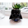 Silver Buffalo Star Wars Darth Vader Helmet Light-Up Mini Planter With Artificial Succulent - 4 of 4
