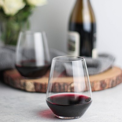 Libbey Signature ClearFire Stemless Wine Glasses Set of 6