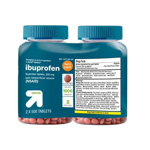 Ibuprofen (NSAID) Pain Reliever & Fever Reducer Tablets - up & up™ - image 1 of 3