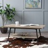 Vynxaria Mid-Century Coffee Table, Wide Tabletop + Bottom Storage Shelf, Multiple Storage Options, Minimal Assembly Required - 3 of 4