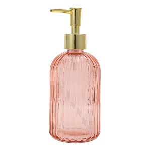 Unique Bargains Convenient Vertical Stripe Soap Dispenser 13.53oz 1 Pc - 1 of 4