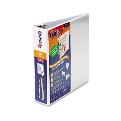 Stride QuickFit Round-Ring View Binder 2" Capacity White 88030