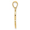 Black Bow Jewelry 14k Yellow Gold Double Heart Pendant, 15mm - 2 of 4