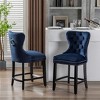 WestinTrends 24" Tufted Velvet Counter Stool - 2 of 4