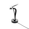 Infibrite 11" 12W Modern Elegance Table Lamp (Includes LED Light Bulb) Soft White Loop Design Matte Black and Rose Gold: ETL Listed, Iron Body - 3 of 4