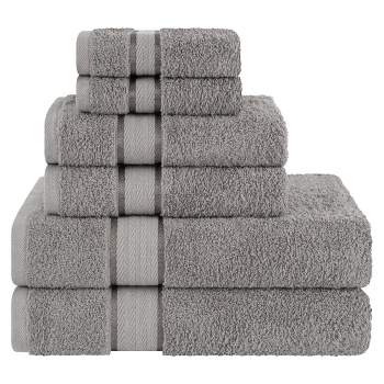 American Soft Linen 6 Piece Towel Set, 100% Cotton Towels for Bathroom, Dorlion Collection