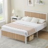 Bed Frame with Wave Wood Headboard Full Platform Bed Frame with Safe Rounded Corners and Under Bed Storage Strong Metal Slats Support No Box Spring N - 4 of 4
