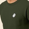 Dalix Ghost Embroidered Crewneck Long Sleeve Sweatshirt Fleece Men - 4 of 4