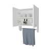 Goodyear Medicine Cabinet in Melamine With a Towel Bar, White - 4 of 4