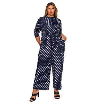 L I V D Women's Lunette Dot Wide Leg Jumpsuit