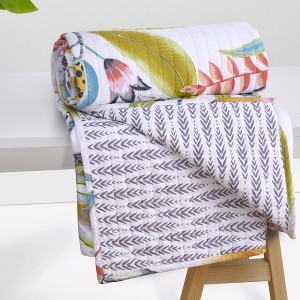 Melina Tropical Floral Quilted Throw - Levtex Home - 1 of 3