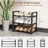 Attop 3-Tier Expandable Shoe Rack, Adjustable Shoe Shelf Storage Organizer Heavy Duty Metal Free Standing Shoe Rack for Entryway Closet Doorway - 2 of 4