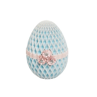 Gallerie II Blue Honeycomb Egg Easter Figurine