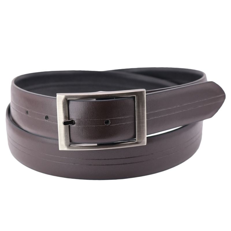 Beverly Hills Polo Club Men's Big & Tall Reversible and Solid Belt (Pack of 2), 3 of 5