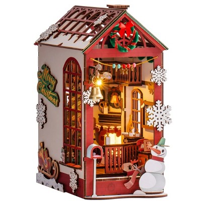 ROBOTIME 3D Puzzles DIY Miniature Dolls House Kit Wooden Puzzle, Book Shelf Decoration, Unique Holiday Gifts, Multicolored, 8.58"*5.35"*9.72"