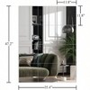 Home Gym Mirrors 12 Inchx 12Pcs Wall Mounted Frameless Full Length Mirror Tiles for Bedroom Door Bathroom Black Color - 2 of 4