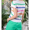 Women's Stripe V Neck Top - Vine & Love - 2 of 2