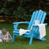 Northlight 36" Blue Classic Folding Wooden Adirondack Chair - 2 of 4