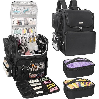 Fmeida Hair Tools Travel Bag Hair Stylist Backpack Hairdresser Cosmetology Bag, Heat Insulation Full Layer for Curling Iron, Hair Straightener