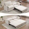 73.6" Modern Pull-Out Sleeper Sofa Bed with Side Storage, Convertible 3-in-1 Sleeper Sofa Couch for Small Apartment or Living Room–The Pop Home - 2 of 4