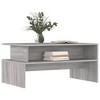 vidaXL Modern Gray Sonoma Engineered Wood Coffee Table with Sturdy Tabletop & Ample Storage - 2 of 4