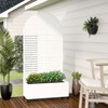 PexFix 72 in. H x 35 in. W White Metal Arch Wall Planter Box with Trellis for Climbing Plants - 3 of 4