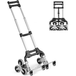 Tangkula Stair Climbing Cart w/Adjustable Handle Bungee Cord Tri-Wheel Design All Terrain Stair Climbing Hand Truck Portable Cart - 1 of 4