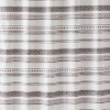 Saturday Knight Ltd Geo Woven Designs Stripe Fabric Bath Shower Curtain - 70x72", Black/Beige - 3 of 4