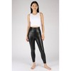 90 Degree By Reflex Womens Super High Waist Faux Leather Fleece