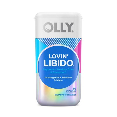 OLLY Lovin' Libido Supplement Capsules with Ashwagandha, Damiana & Maca - 40ct