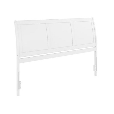 AFI Furnishings Nantucket Full Solid Wood Panel Headboard with Attachable Charger, Walnut