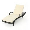 Christopher Knight Home Jessica Outdoor Rattan and Iron Adjustable Chaise Lounge with Cushion - 2 of 4